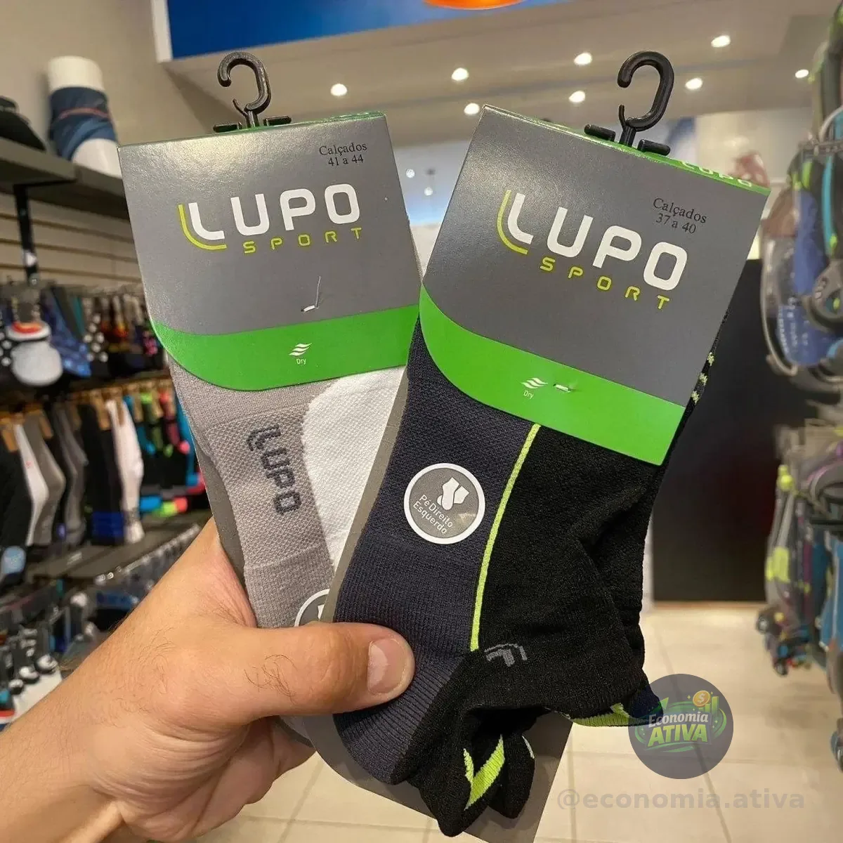 Kit 3 Pares Meia Lupo Dry Cano Curto Alta Performance Sport