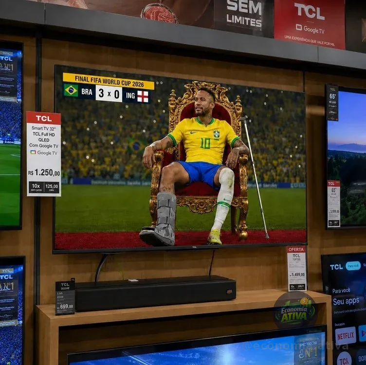 Smart TV 32" TCL Full HD QLED 35S5K Google TV 2 HDMI