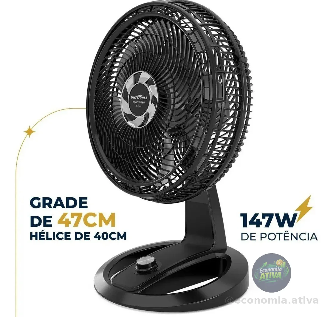 Ventilador Britânia 2 em 1 Maxx Force Silencioso 174W BVT481