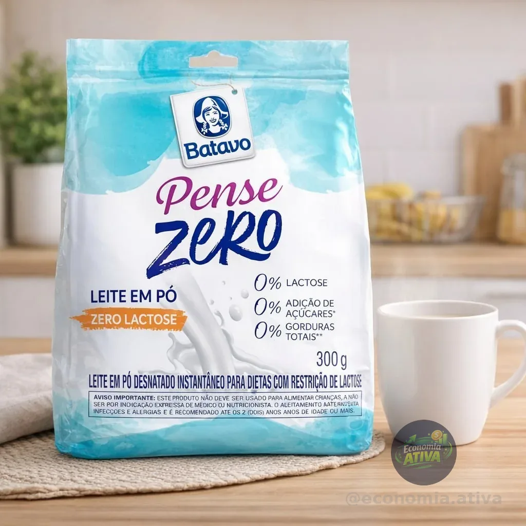 Leite em Pó Desnatado Instantâneo Batavo Pense Zero Sachê 300g