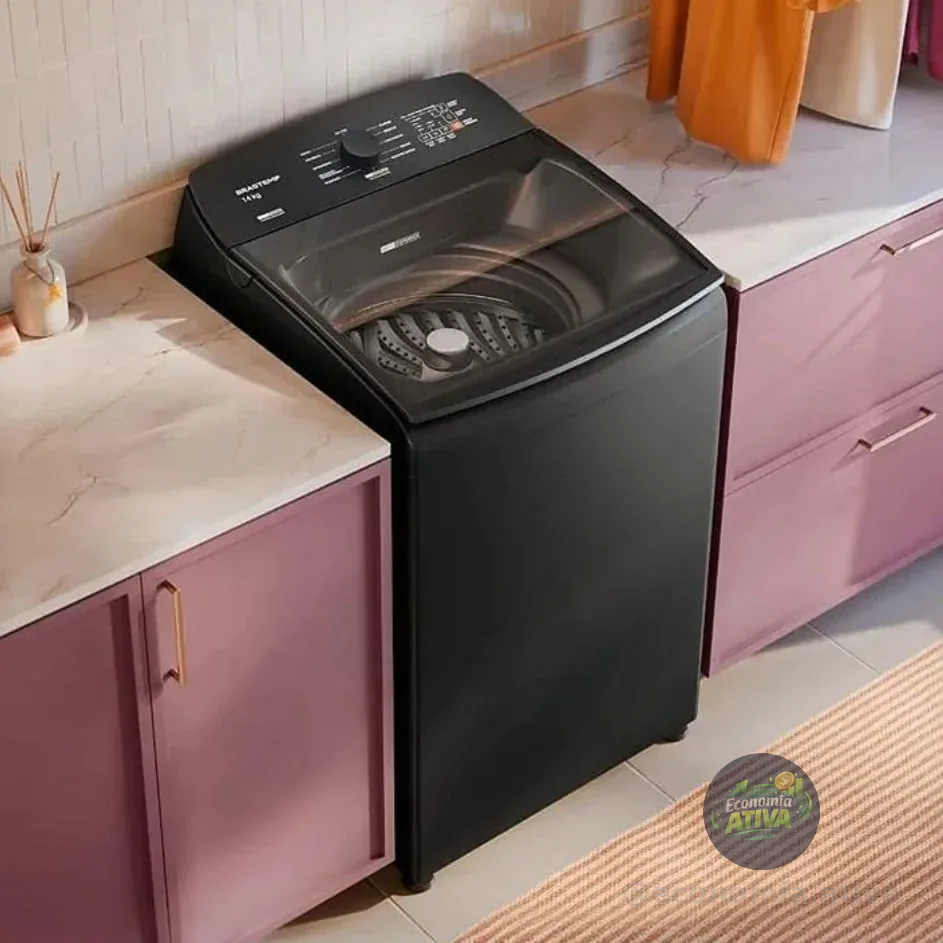 Máquina De Lavar Brastemp 14kg Cinza Smart Sensor- Bwj14a9 127V