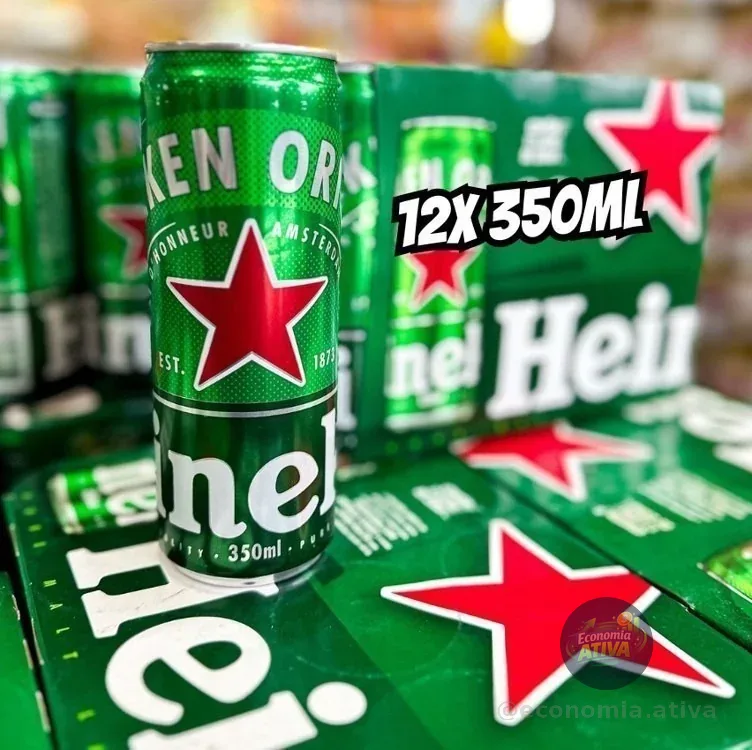 Heineken Cerveja Sleek Lata 350ml Pack 12 Unidades