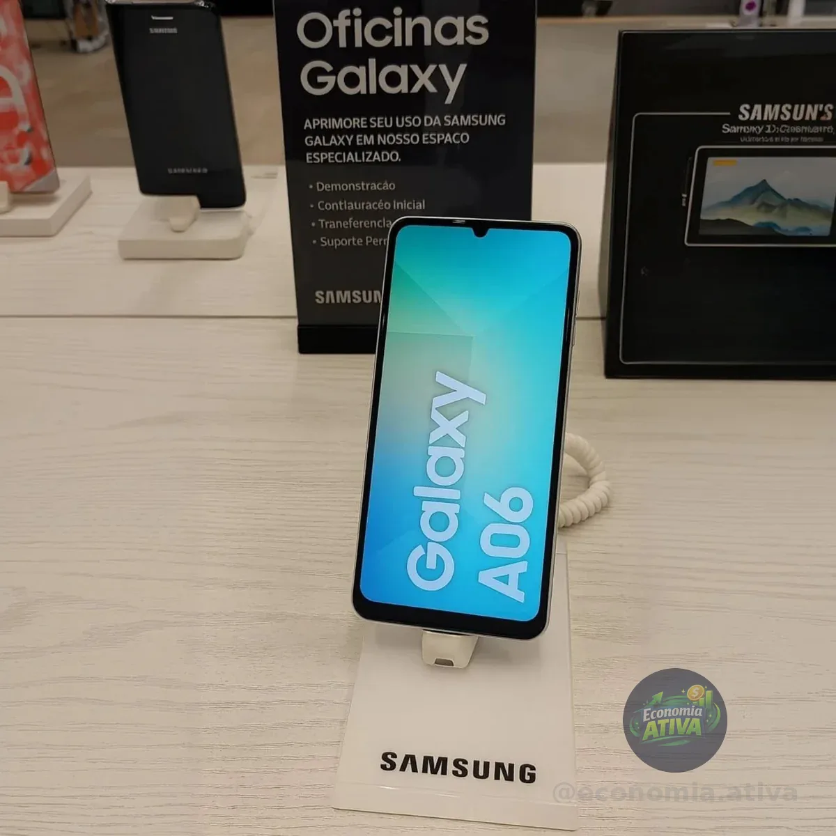 Celular Samsung Galaxy A06 5G 128GB, 4GB, IP54, Tela 6.7" - Preto