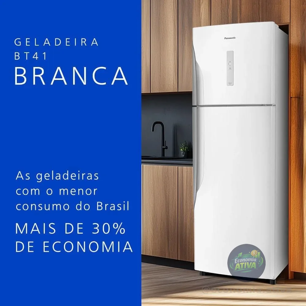 - Geladeira Ideal+ Panasonic BT41 Frost Free Tecnologia Antibactéria 391L Branca