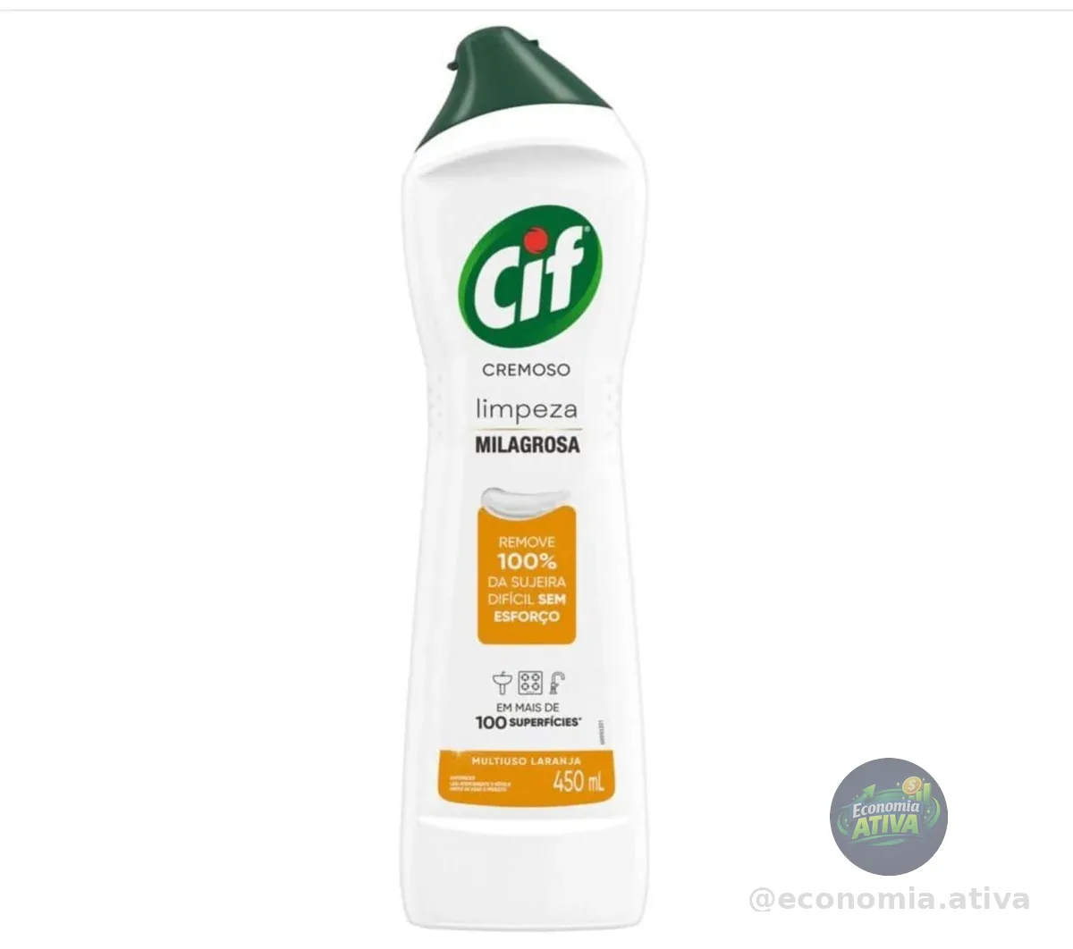 - CIF Cremoso Limpeza Milagrosa Laranja 450 ml