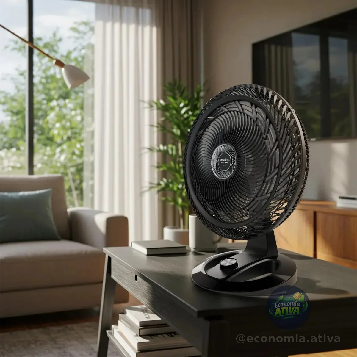 Ventilador Bvt50t 110v 50 Cm 230w Preto Britania 8 pás