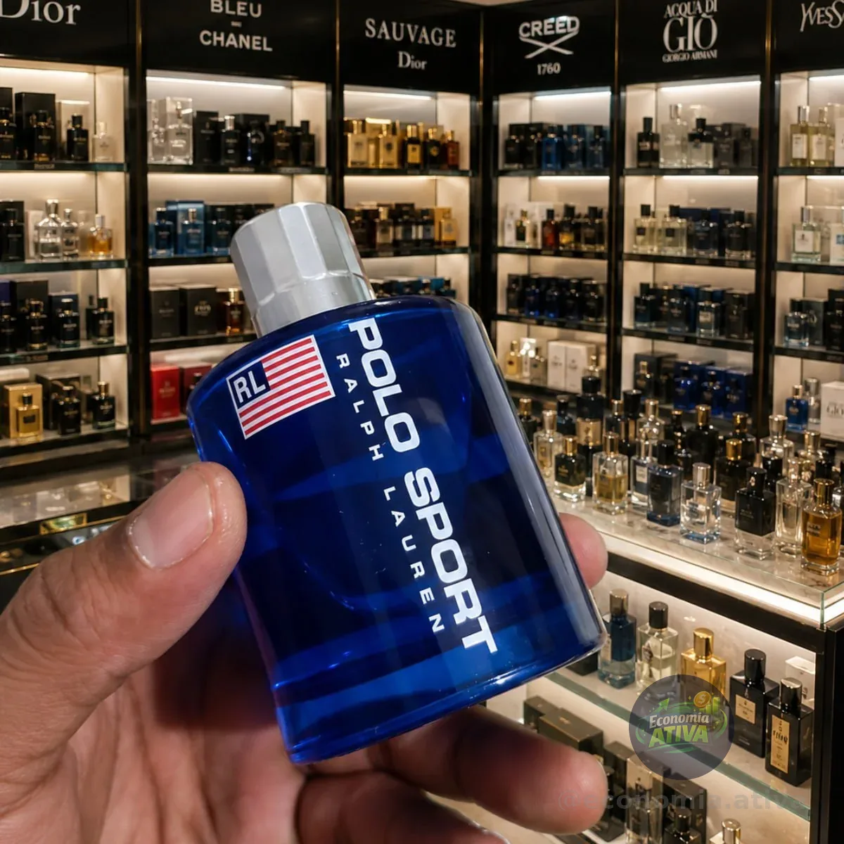 Perfume Masculino Aromático Cítrico Fresco e Energizante, Eau de Toilette Polo Sport Ralph Lauren 100ml