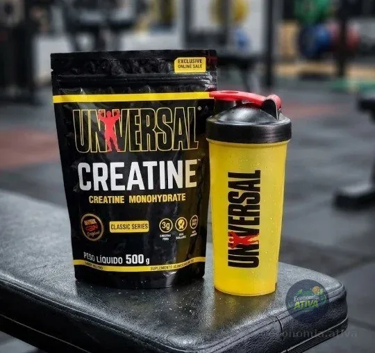 Suplemento Creatina Monohidratada 500g Refil + Coqueteleira - Universal Nutrition