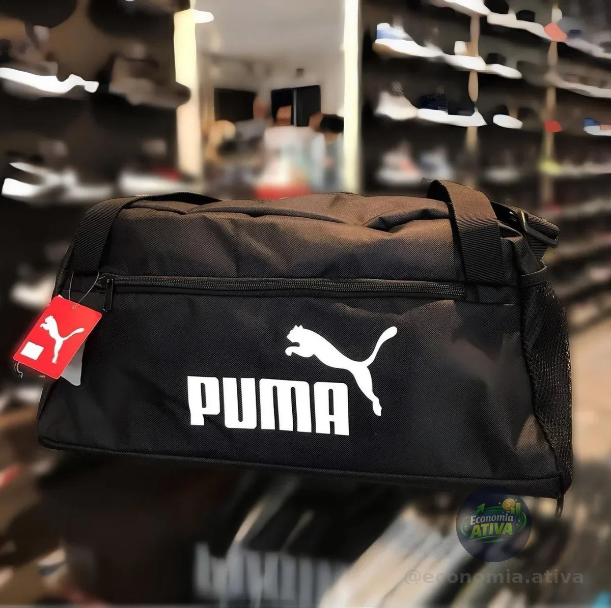 Mala Puma Phase Small Sports Preta Preto - Único
