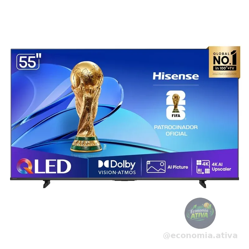 Hisense Smart TV UHD 4K QLED 55 Polegadas 55Q6QV 