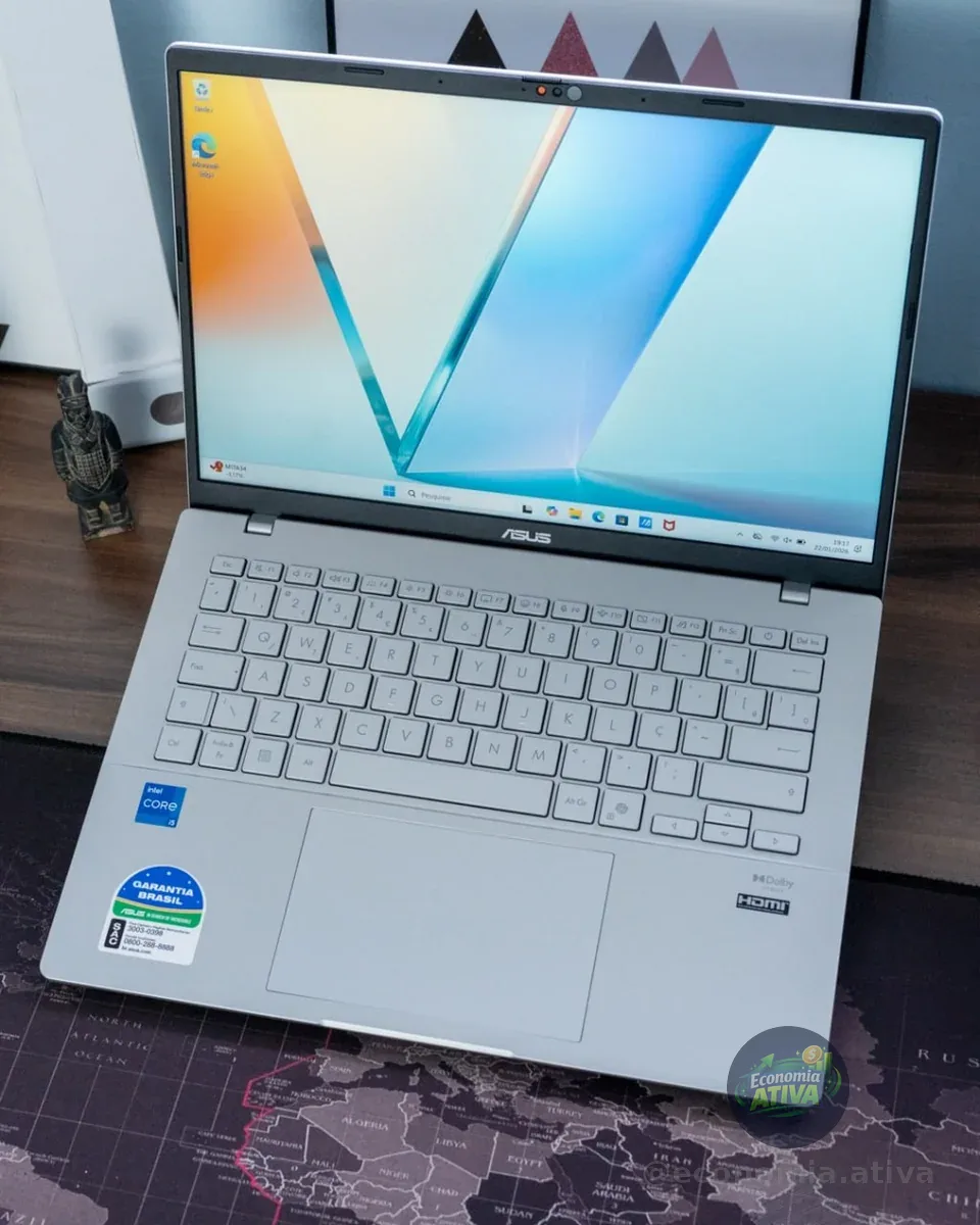 Notebook ASUS Vivobook S14, Intel Core Ultra 5, 16 GB, 512 GB SSD, W 11 Home, 14.0'' FHD, Matte Gray - S3407CA-LY113W