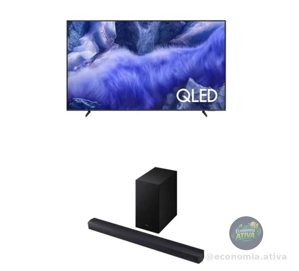 - Samsung Combo Vision AI TV 65" QLED 4K QEF1 + Soundbar