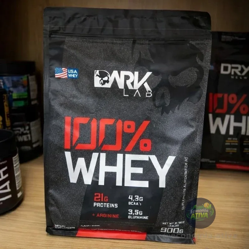 Whey 100% Concentrado Refil 900G Chocolate Dark Lab