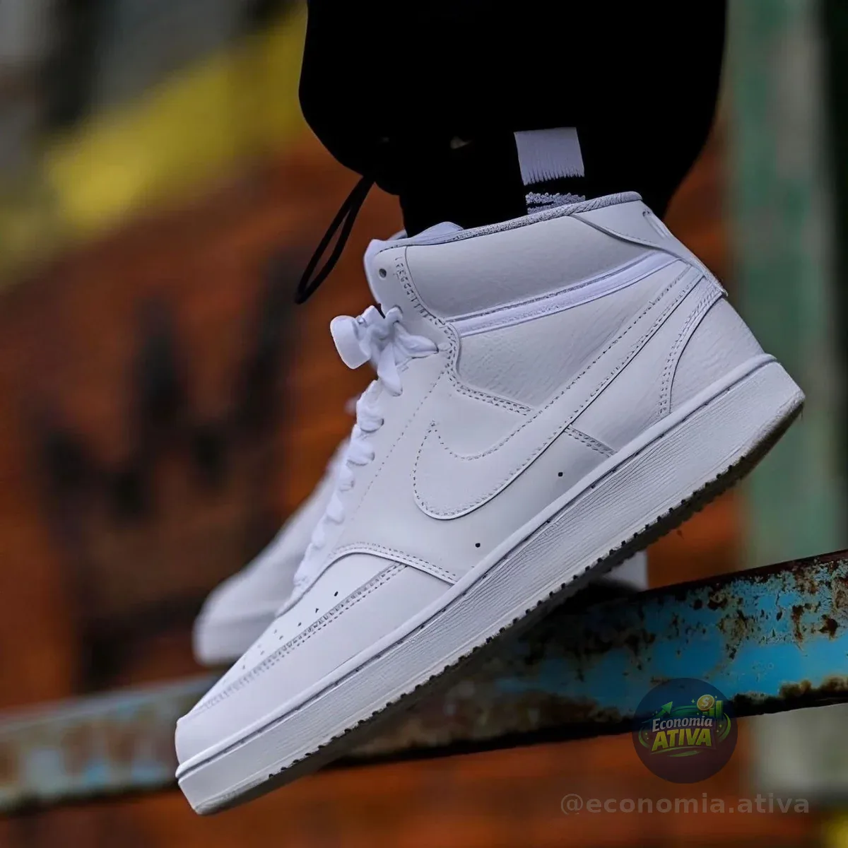 Tênis Nike Court Vision Mid NN - Branco (Disponível do 38 ao 39 e 42)