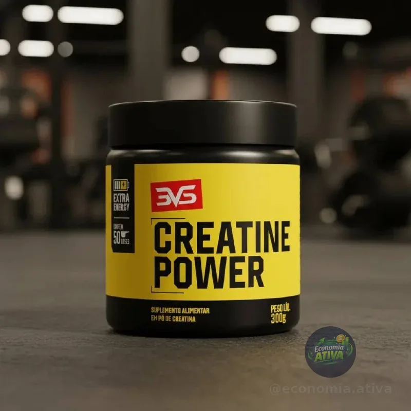 Creatina Monohidratada Power Extra Energy 3VS Nutrition Pote 300g