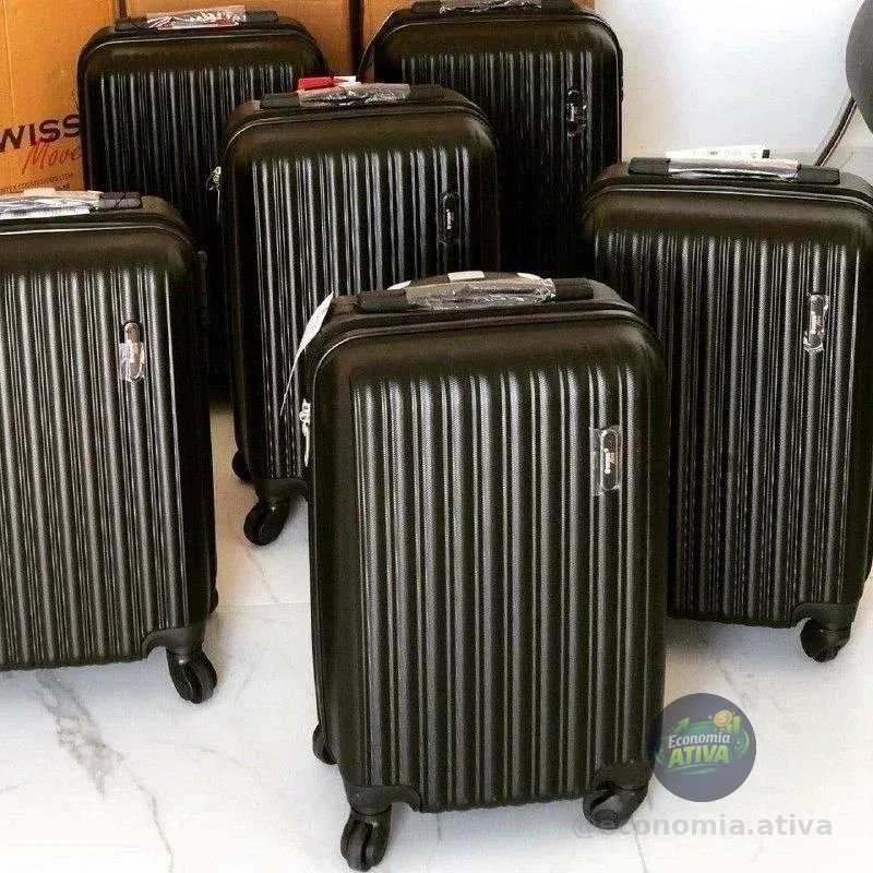 Mala De Bordo 10kg Pequena Londres Swiss Move Preto