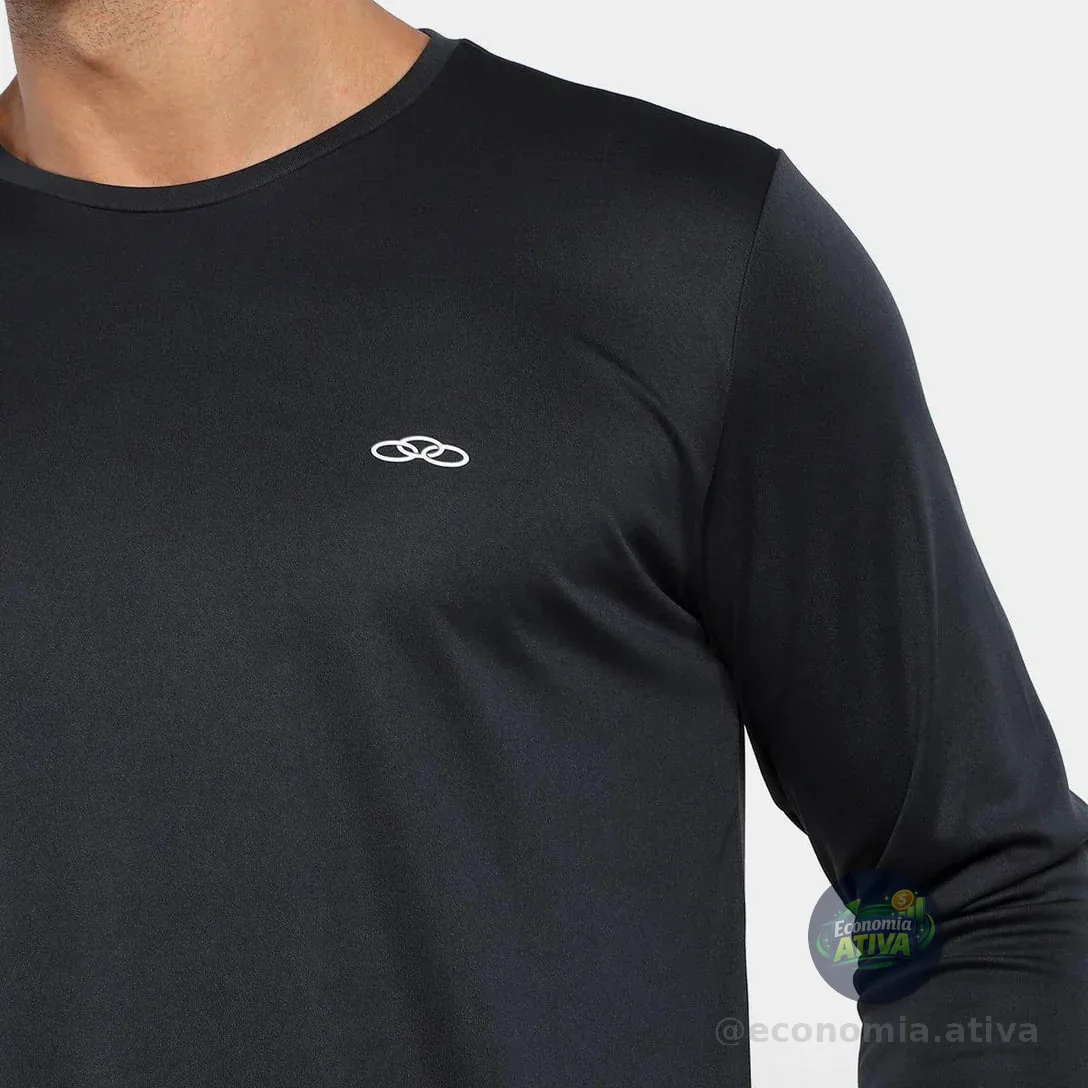 Camiseta Olympikus Essential Manga Longa Masculina
