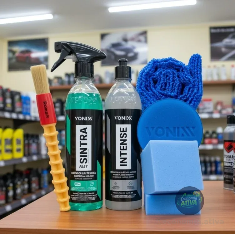 Kit de Limpeza e Recuperação de Plasticos Internos e Externos do Carro - VONIXX