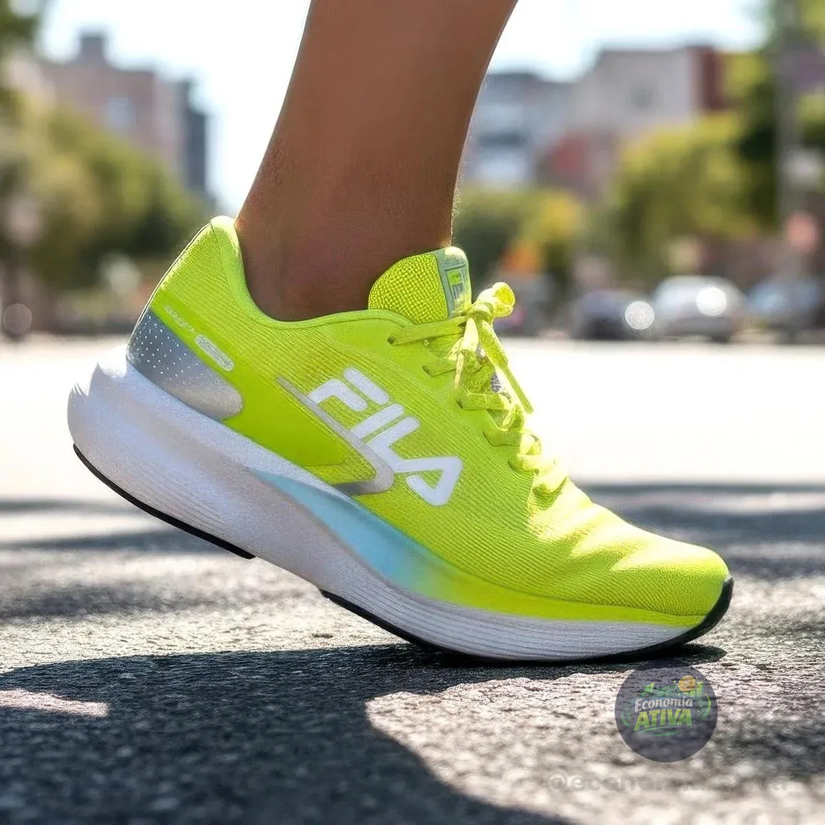 Tenis Fila Racer Fastpace Feminino Corrida Original Verde/branco Lisa 39 Br