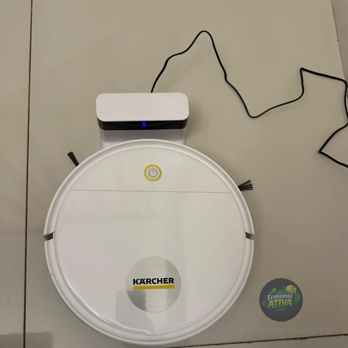 Kärcher Robô Aspirador de Pó RCV 1 controle remoto 3 modos de limpeza sensor anti-queda e de colisão – Bivolt