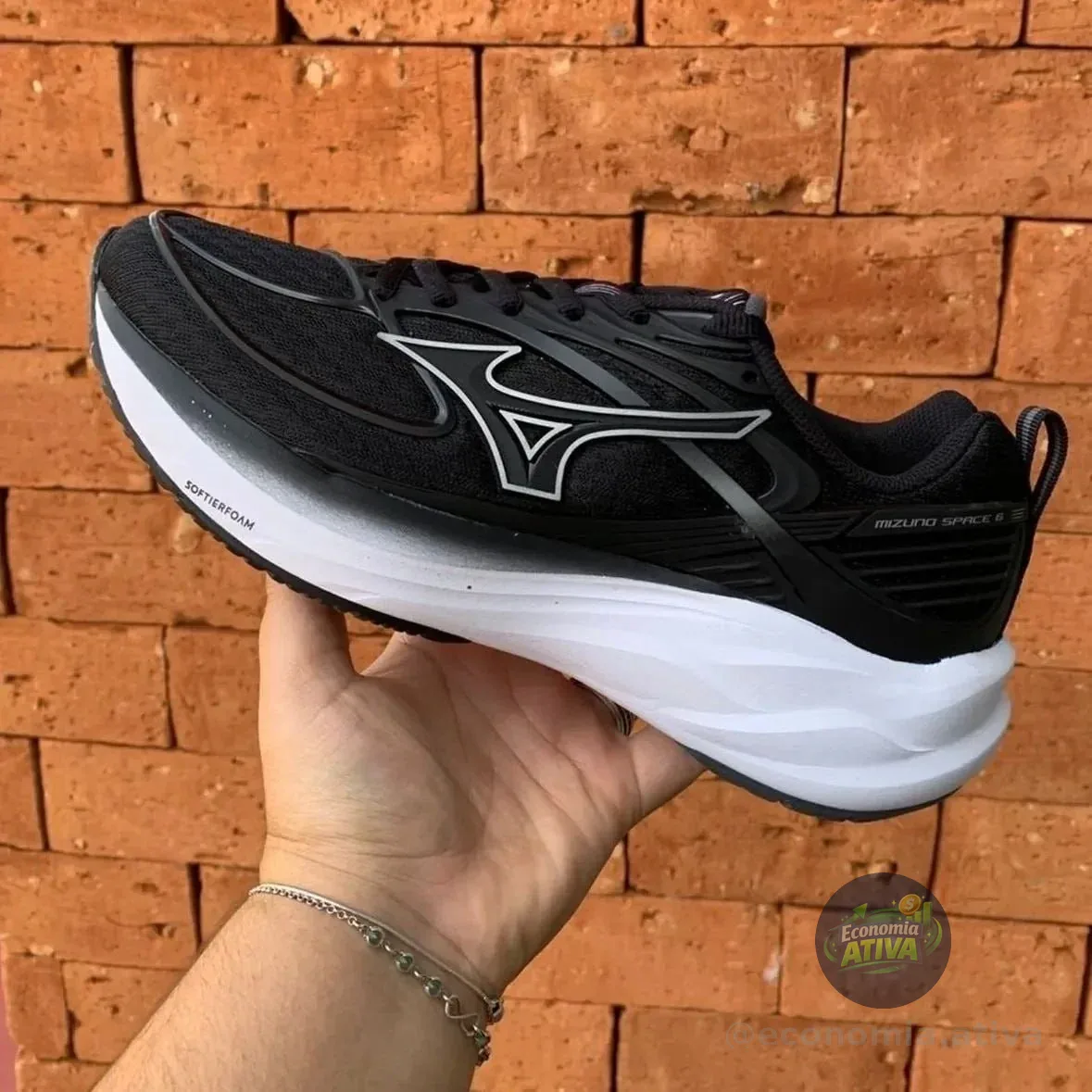 Tênis Masculino Space 6 Mizuno 90-preto Lisa 41 Br