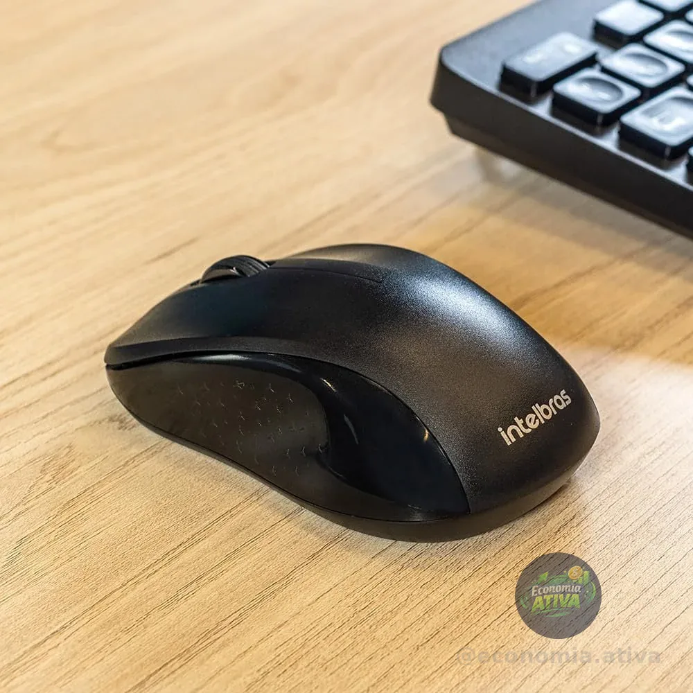Mouse Sem Fio Intelbras Msi50 1200 Dpi Clique Silencioso Preto Com Pilha Inclusa