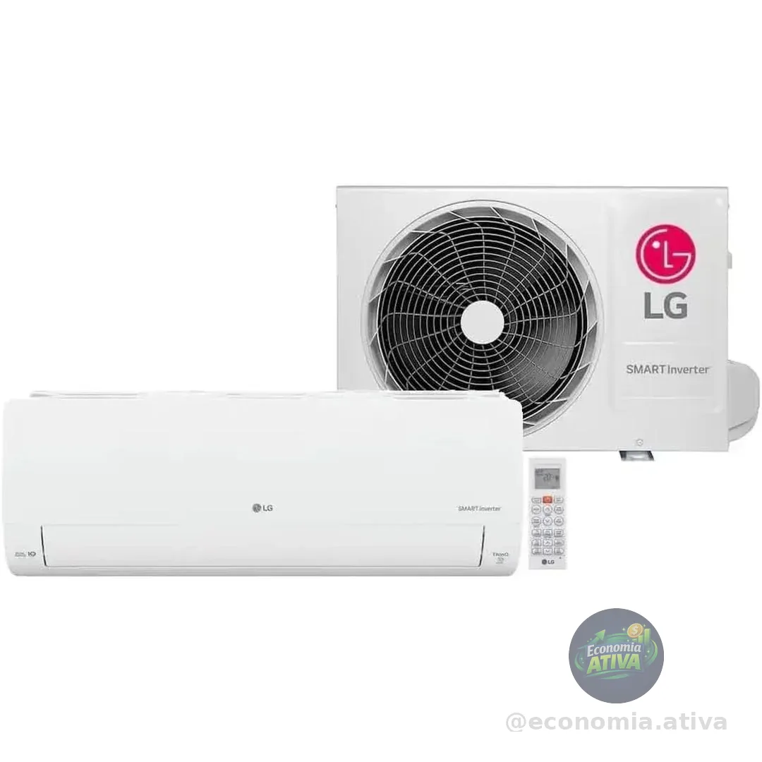 Ar Condicionado Split Hi Wall LG Inverter Smart Voice AI 12.000 Btus Frio 220v R-32