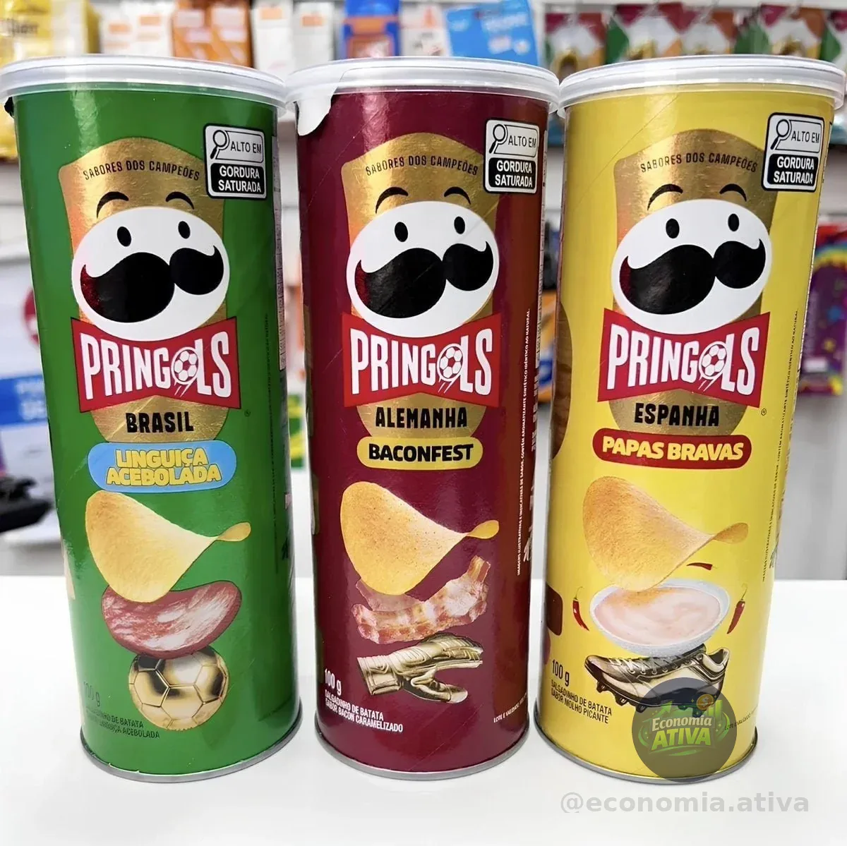 Pringles Festa do Futebol - Pack com 3 sabores