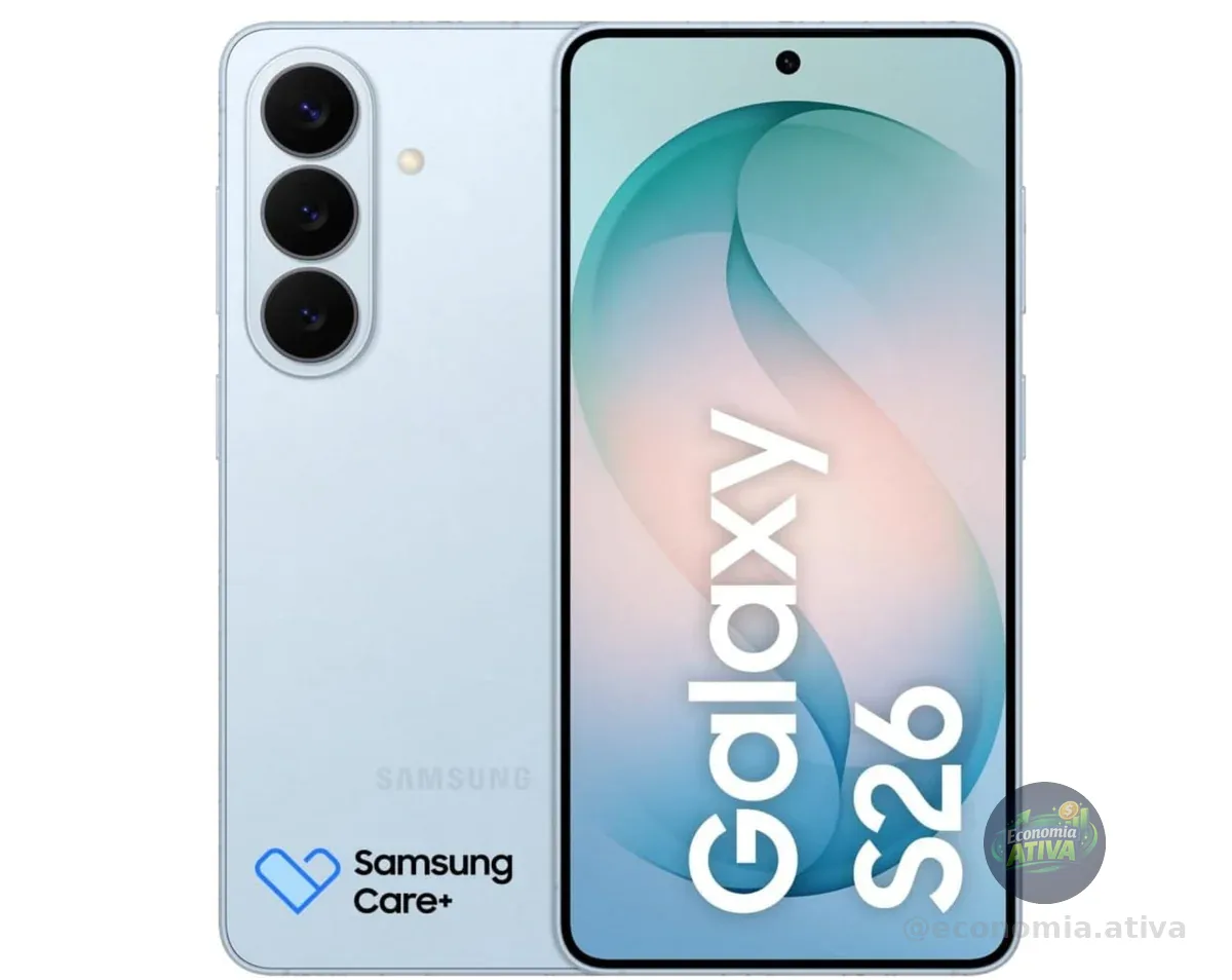 - Celular Samsung Galaxy S26 5G, 256GB, 12GB RAM, Câmera Tripla de 50+12+10, Tela Grande de 6.3" - Azul