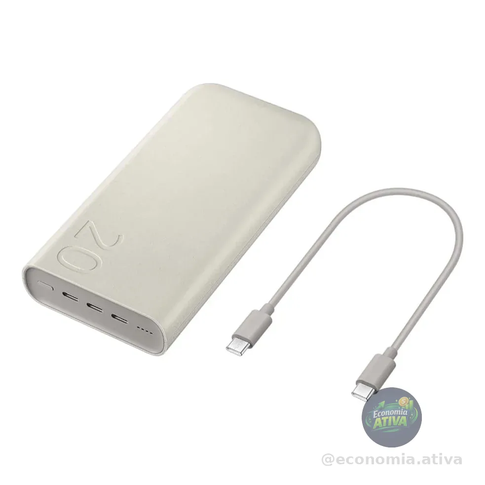 Carregador Portátil Samsung 20000 mAH Super Rápido 45w