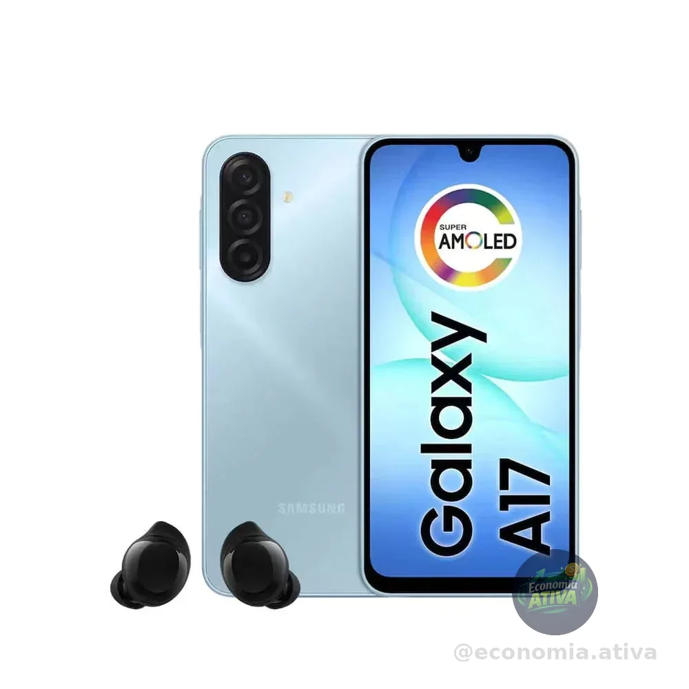 Smartphone Samsung Galaxy A17 128GB Super Amoled + Fone Samsung Galaxy Buds Core