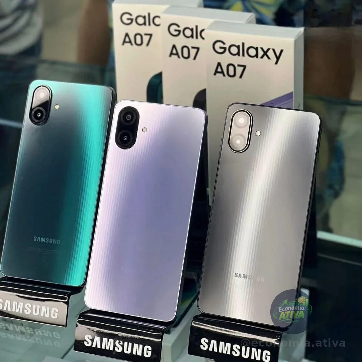 Celular Samsung Galaxy A07 128GB, 4GB, Câm. 50MP, Tela 6.7"- Preto