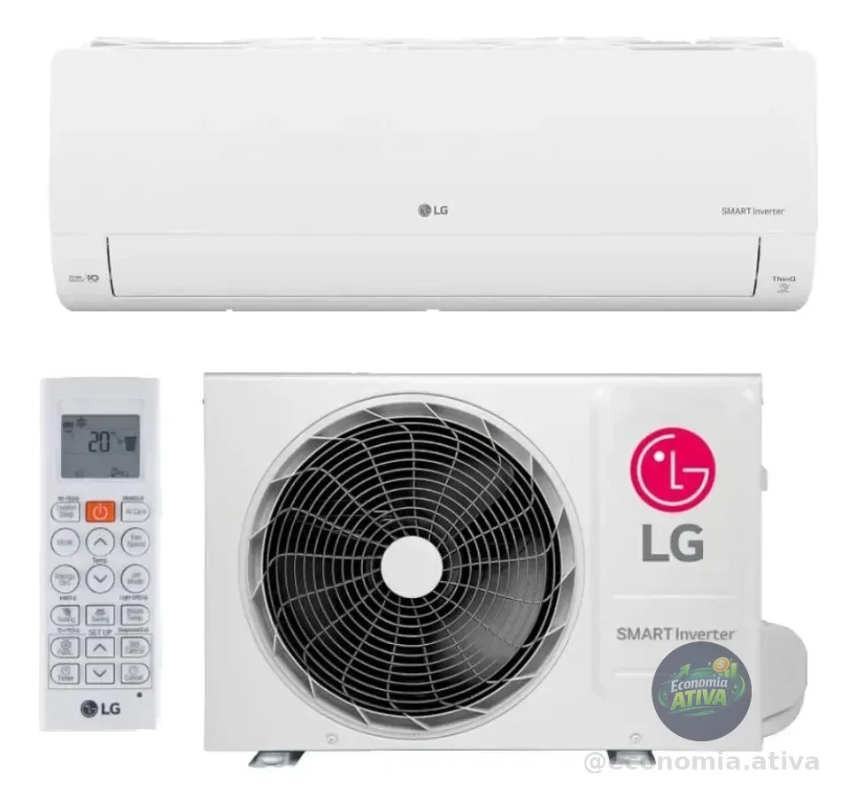 - Ar Condicionado LG Inverter Smart Voice AI 12.000 Btus Frio R-32