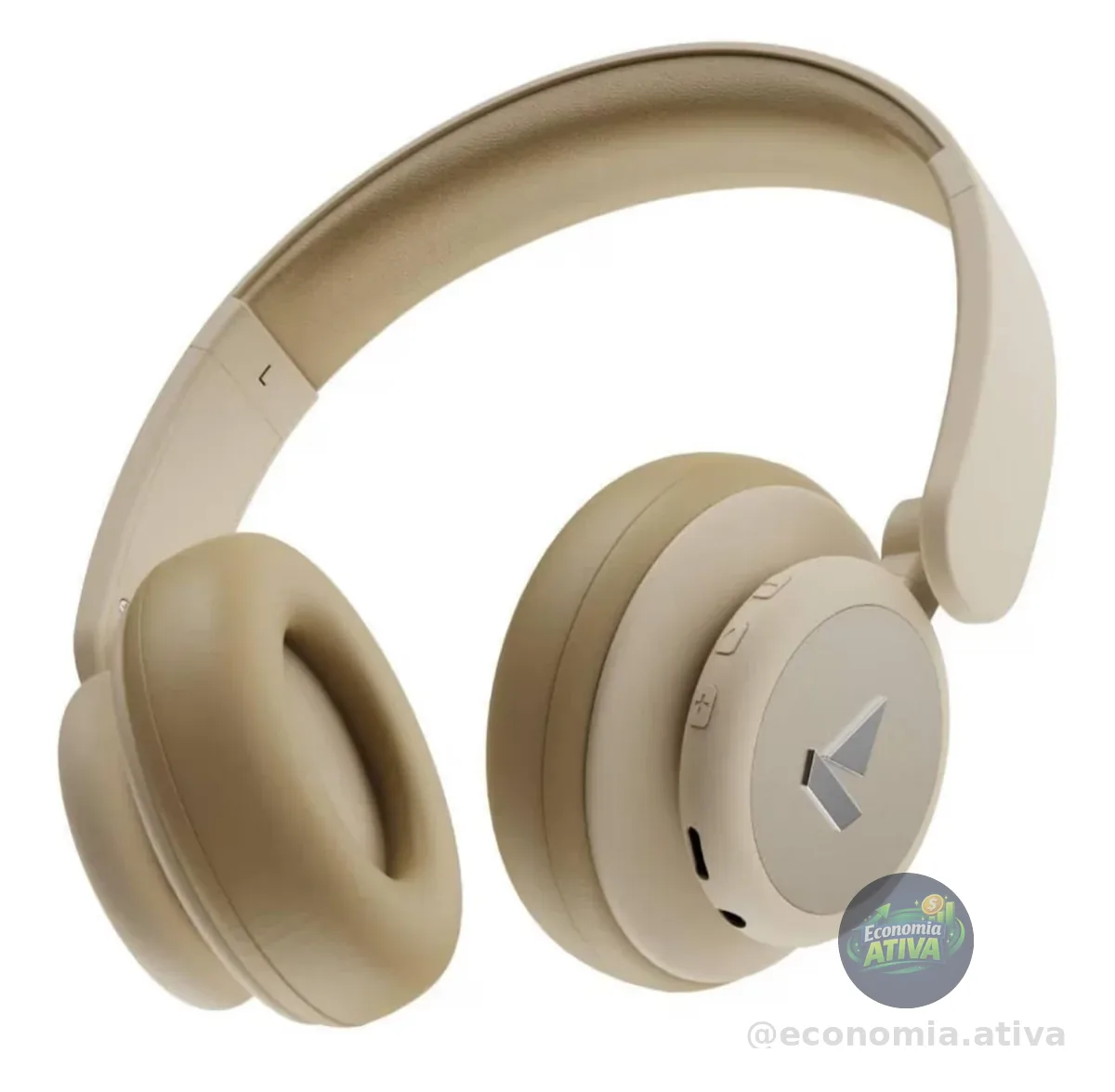 - boAt Fone de Ouvido Bluetooth Sem Fio Rockerz 450 Bege