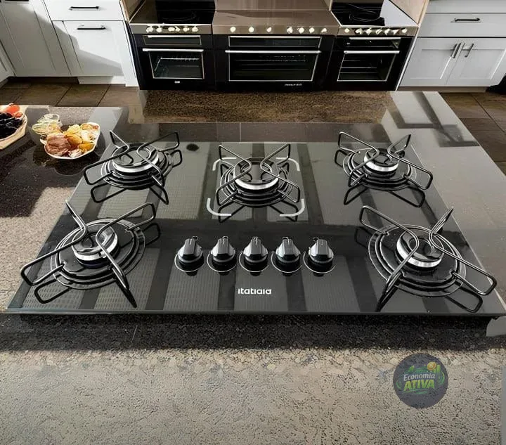 Cooktop Itatiaia Essencial 5 Bocas - Bivolt Preto 127/220v