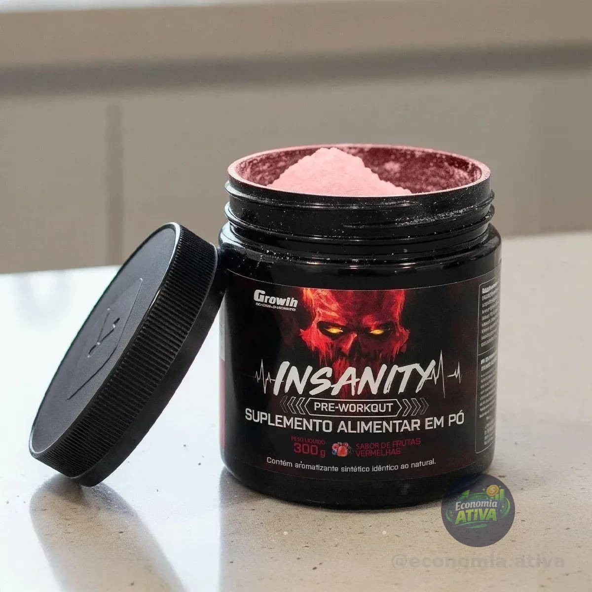 Pré-treino Insanity 300g Growth Supplements - Frutas Vermelhas