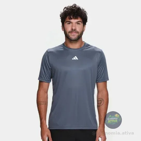 Camiseta Treino Adidas - Cinza