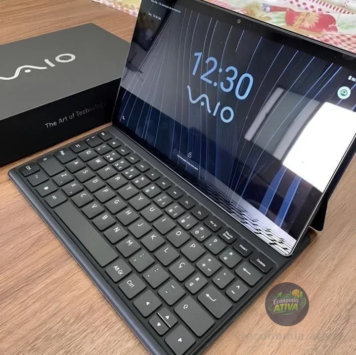 Tablet Vaio Tl10 4gb Ram 128gb Ssd Octa-core, Tela 10.4 2k, 4g Wifi Dual Band, Câmera 8mp + Selfie 5mp, 7000mah, Android 16, Com Teclado Magnético De Conexão Inteligente  Preto