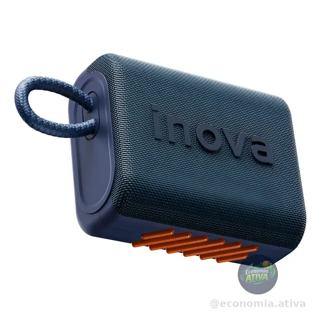 Inova Caixa De Som Mini Bluetooth Tws Grave Potent Com Radio