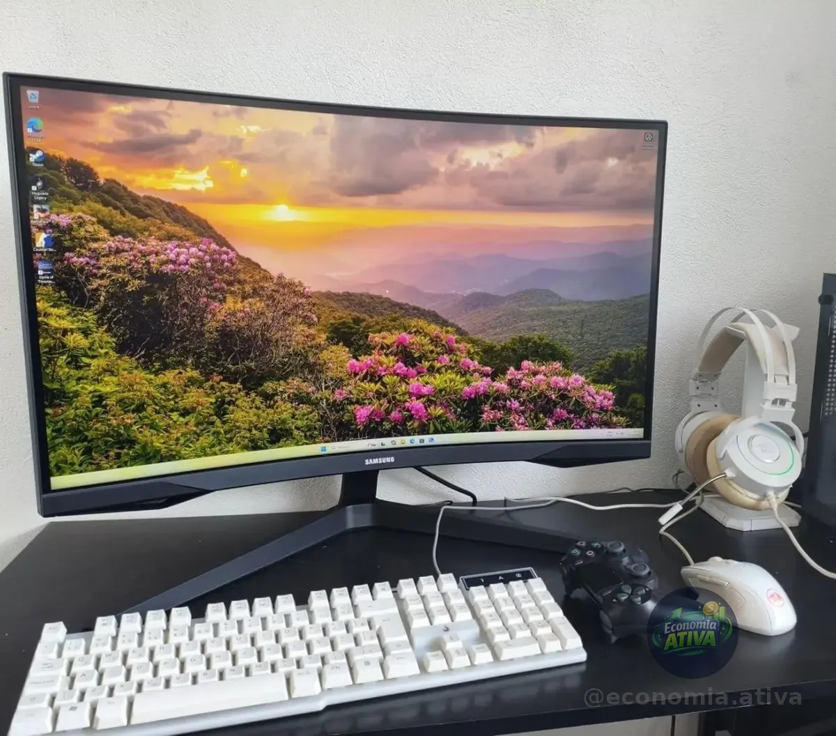 Monitor Gamer Samsung Odyssey G5, 27 , Qhd, 165hz Cor Preto