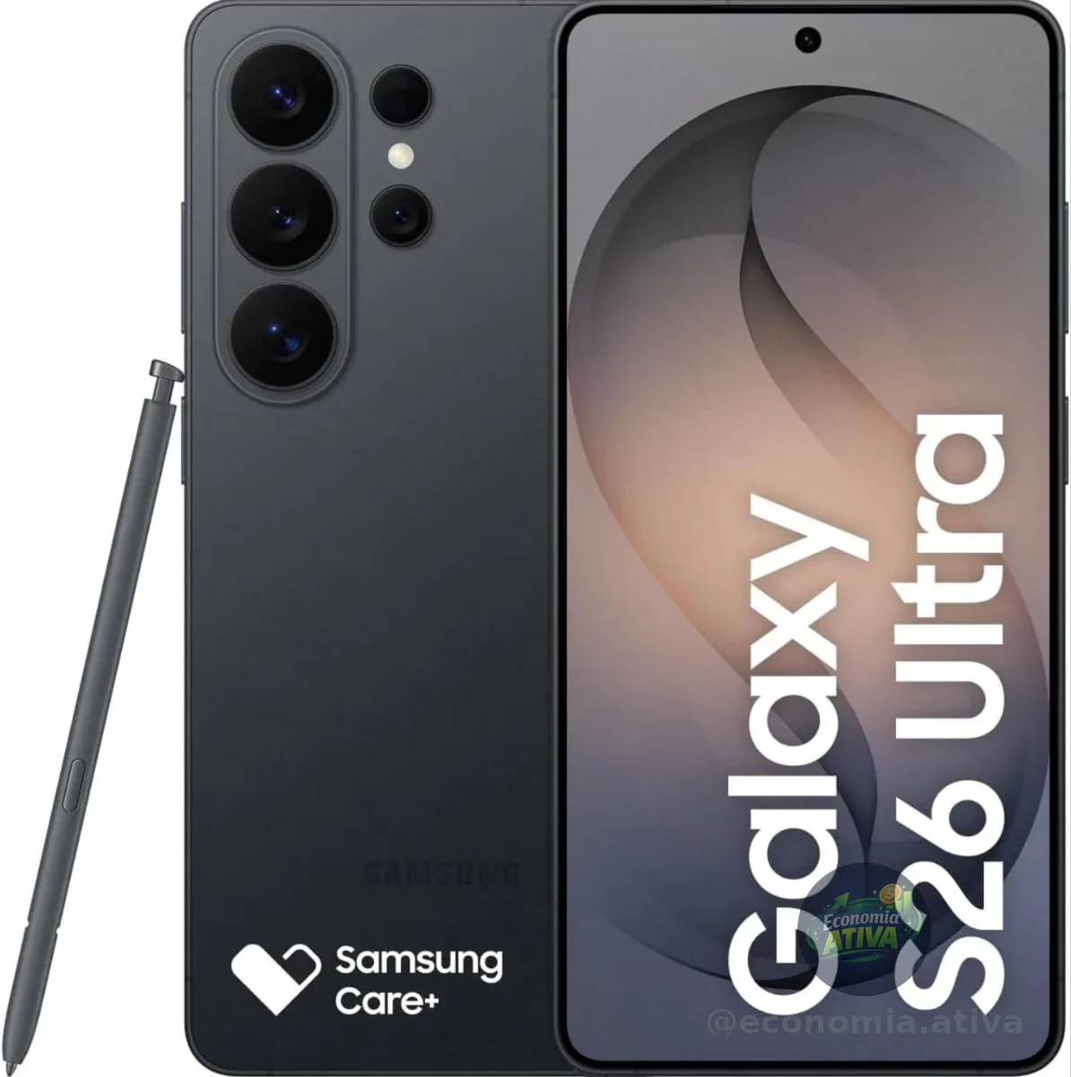 Celular Samsung Galaxy S26 Ultra 5G, 512GB, 12GB RAM, Câmera Quádrupla, Tela Grande de 6.9" - Preto