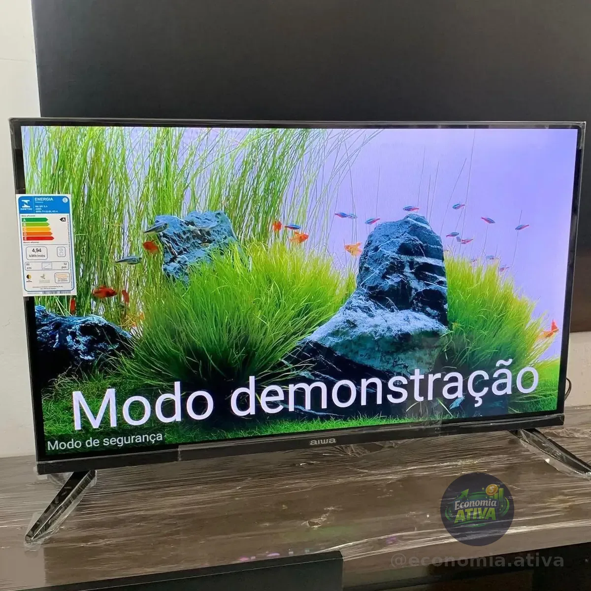 Smart Tv Aiwa 32 Android Hd Borda Ultrafina Hdr10 Dolby Áudio Aws-tv-32-bl-02-a