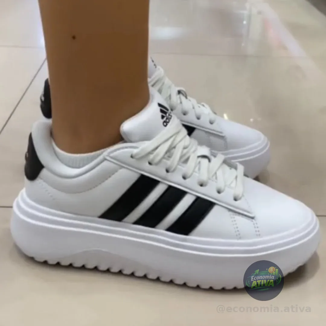 Tênis Plataforma Grand Court adidas
