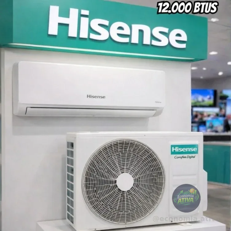 Ar Condicionado Inverter Hisense Hi Wall Eco Plus R-32 sem Wi-fi 12.000 Btus Frio 220v