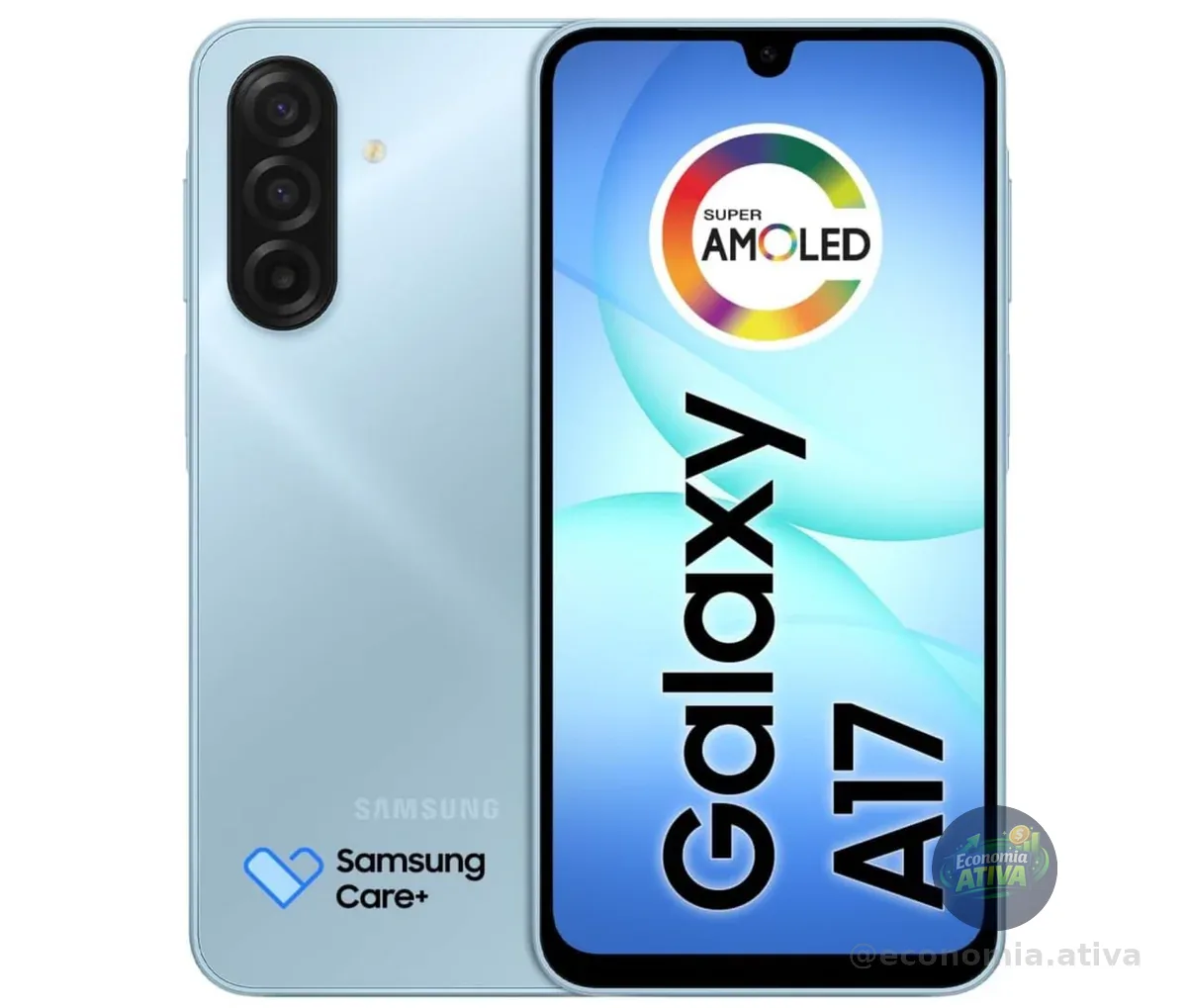 - Celular Samsung Galaxy A17, 128GB, 4GB, 50MP Tela 6.7", IP54 - Azul
