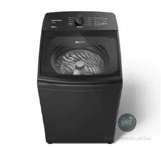 Máquina de Lavar Cinza Platinum Brastemp 14kg com Smart Sensor e Função Reduzir Tempo - BWJ14A9