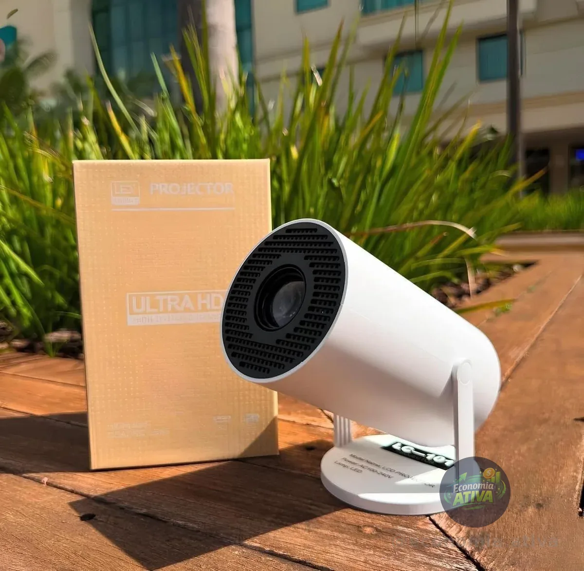 Projetor Portátil 4k Hd Android 11.0 Smart Wifi 5g Bluetooth Branco 127/220v
