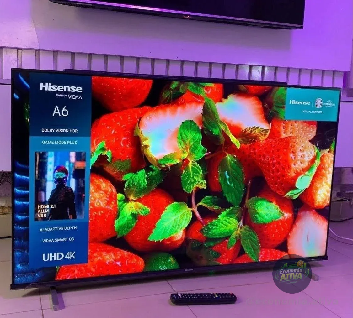 Hisense Smart Tv Uhd 4k Qled 50 Polegadas 50q6qvv Com Hdr10+, Dolby Atmos, Sports Mode, Game Mode Plus E Compatível Com Alexa
