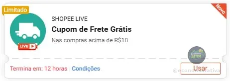 ☑️ Cupom Frete Grátis Shopee