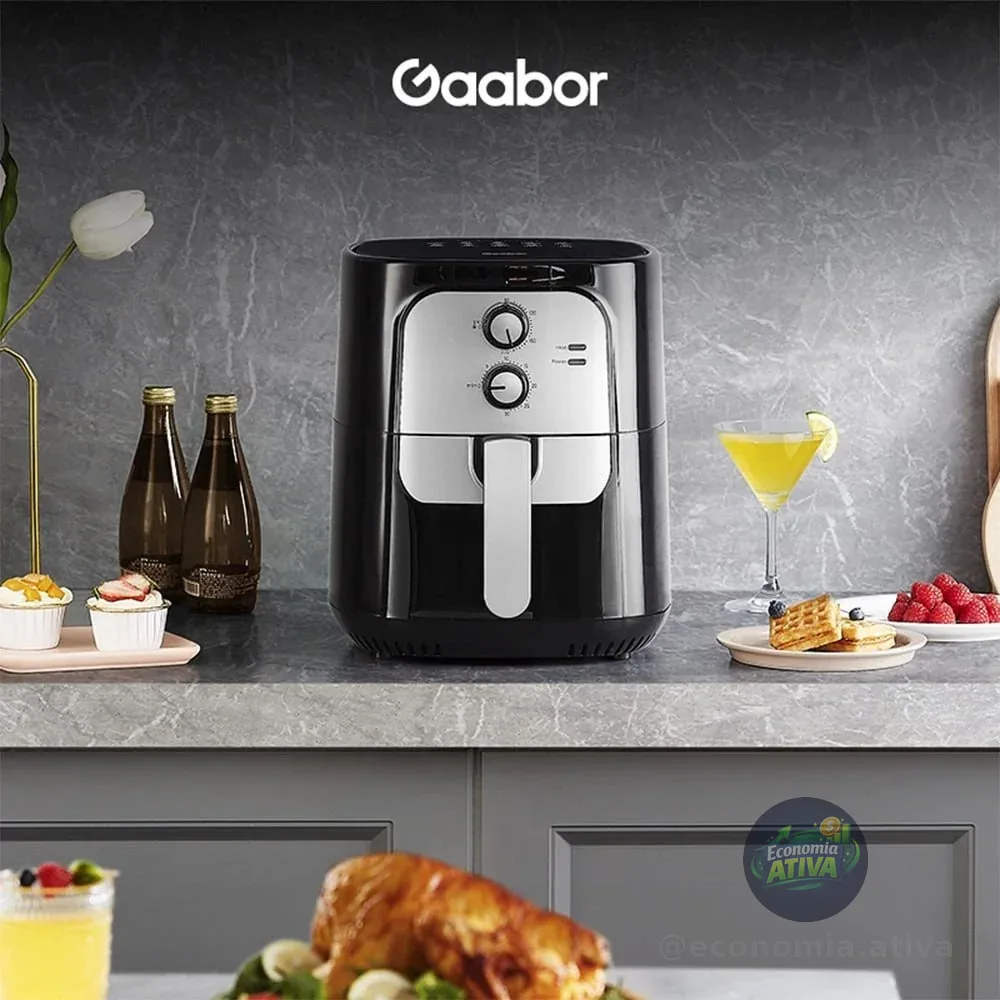 - Fritadeira Elétrica Sem Óleo Air Fryer 5.5L Gaabor Jumbo Family 1400w 127V ou 220V Vintage